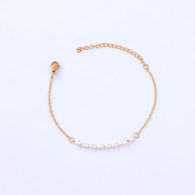 Mini Ferskvannsperle Armbånd