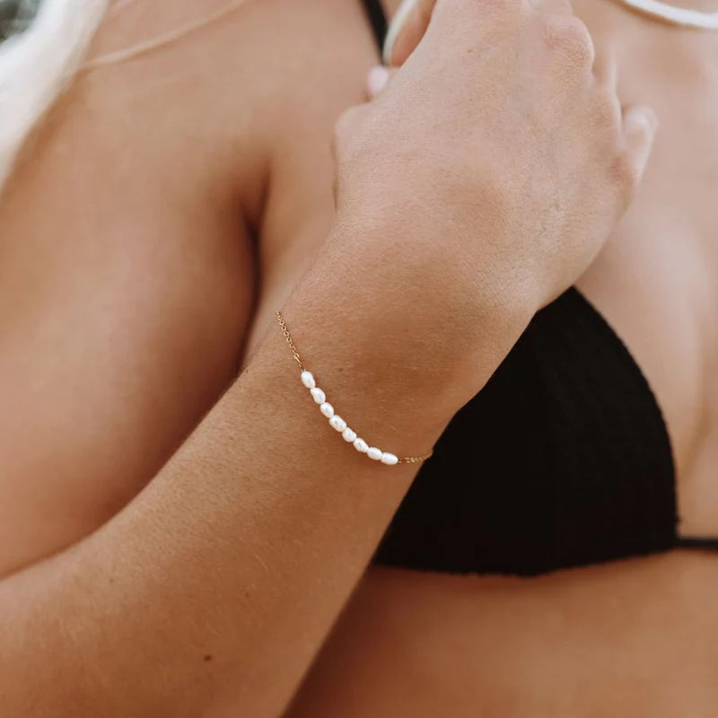 Mini Ferskvannsperle Armbånd