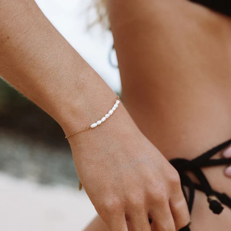 Mini Ferskvannsperle Armbånd